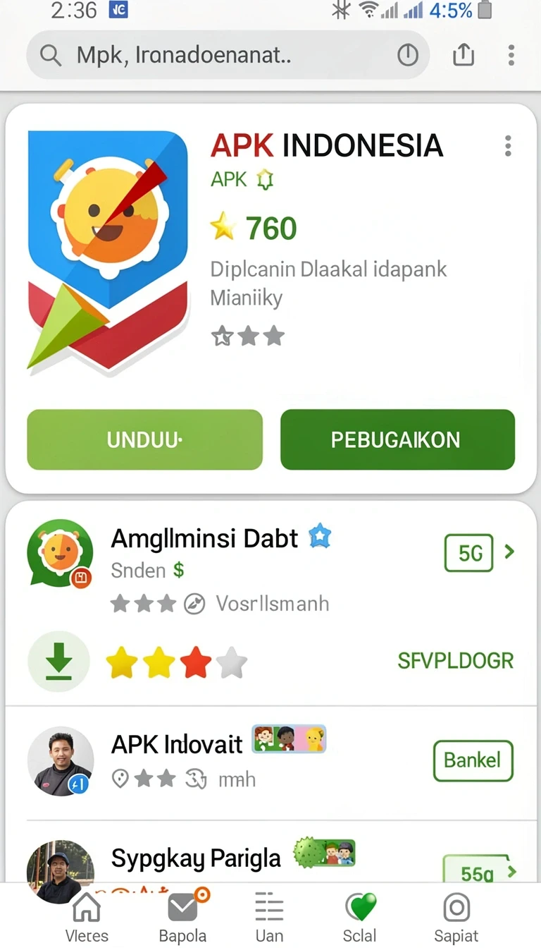 Alur unduhan aplikasi di instantoto